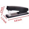 Desktop Staples 4.8 Inch Labor Saving Black Stapler For 20 Sheets Capacity With 500 Pcs No.12 Staples Black