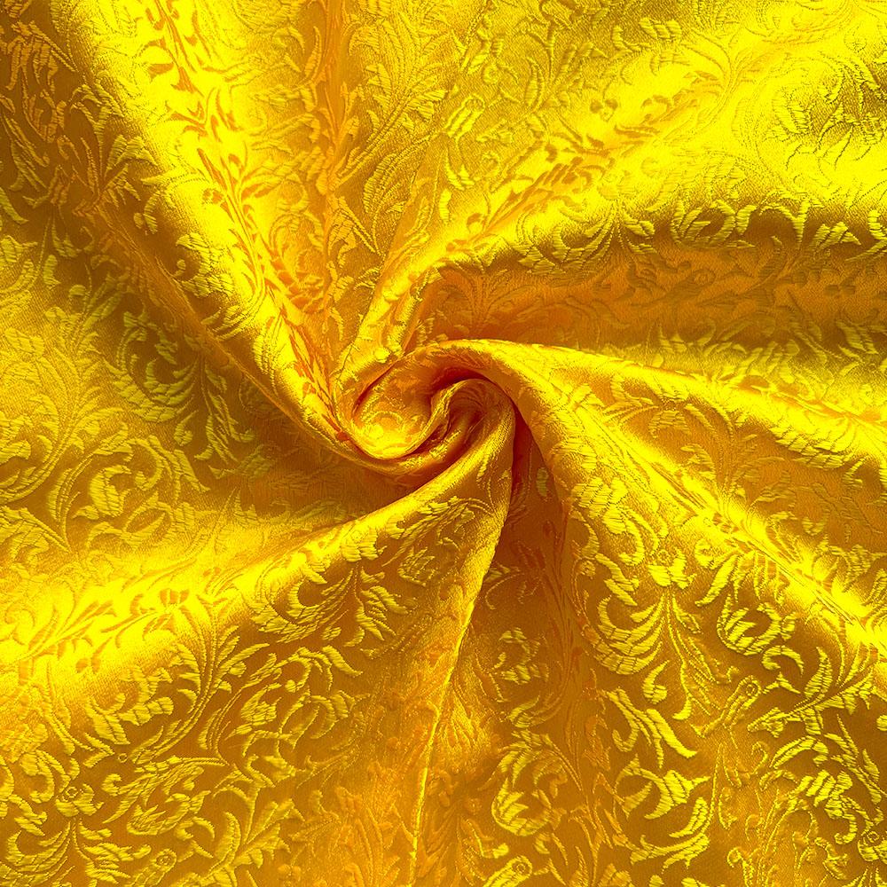 Brocade Žakárový Vzor Pšeničný Květ Látky Damask Pro Šití Cheongsam A Kimono Materiál DIY Ruční Práce Satén Cos Šaty Taška