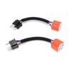 (2) H4 9003 Ceramic Wire Wiring Harness Sockets Adpters For Headlights Fog Lamps