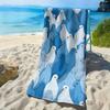 Weiches und süßes Strandtuch aus Polyester-Mikrofaser mit Vogelmuster ist hochsaugfähig, geeignet für Schwimmen und Strandausflüge.