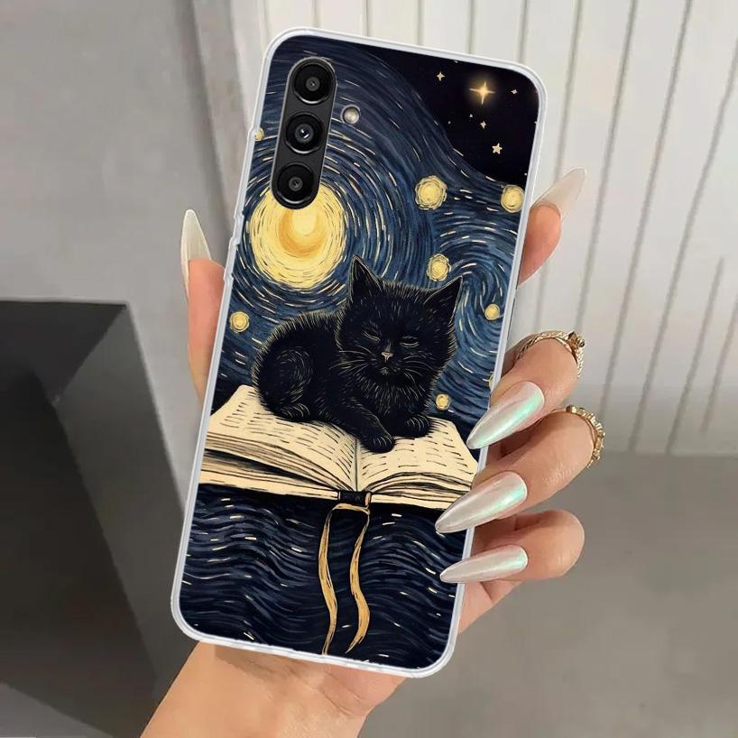 Witch And Cat Colorful Cute Phone Case for Samsung Galaxy A17 A16 A37 A26 A36 A57 A56 A15 A25 A35 A55 A14 A24 A34 A54 A13 A23 A3