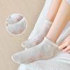 3 Pairs of Summer Thin Boat Socks for Women, Deodorizing, Sweat-absorbing, Mesh Sweet Short Socks That Don't Fall Off, Women's Socks