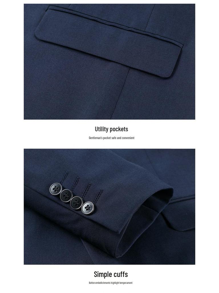 Korean Style 2026 Men's Slim Fit Non-Ironing Suit - Casual, Formal, Business, Wedding.