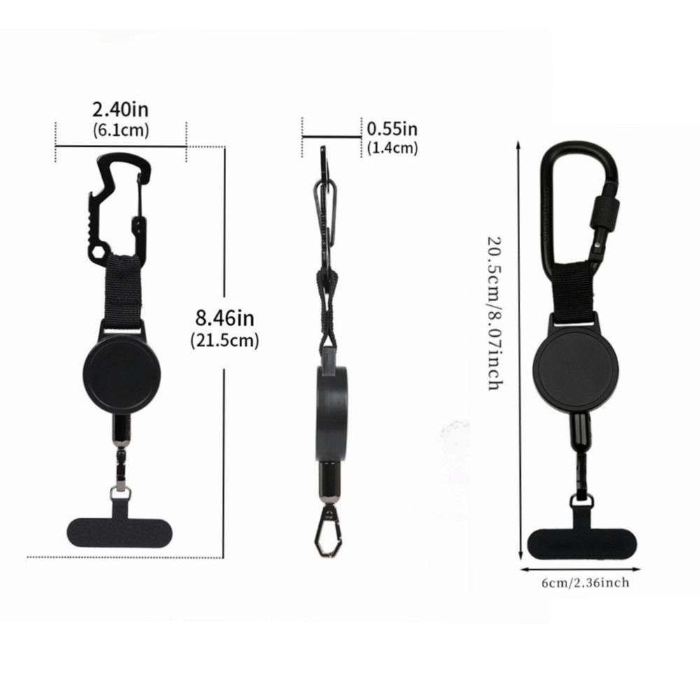 Steel Cable Anti-Theft Phone Holder Heavy Duty Retractable Cellphone Strap Anti-Drop Protection