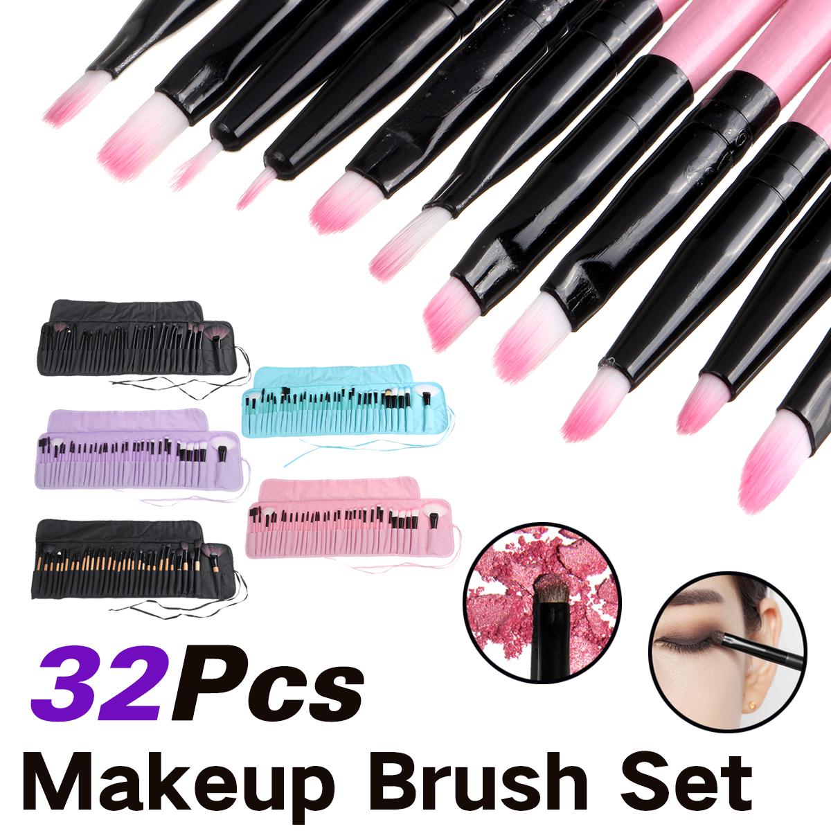 32PCS Makeup Brushes Tool Set Cosmetic Powder Eye Shadow Foundation ...