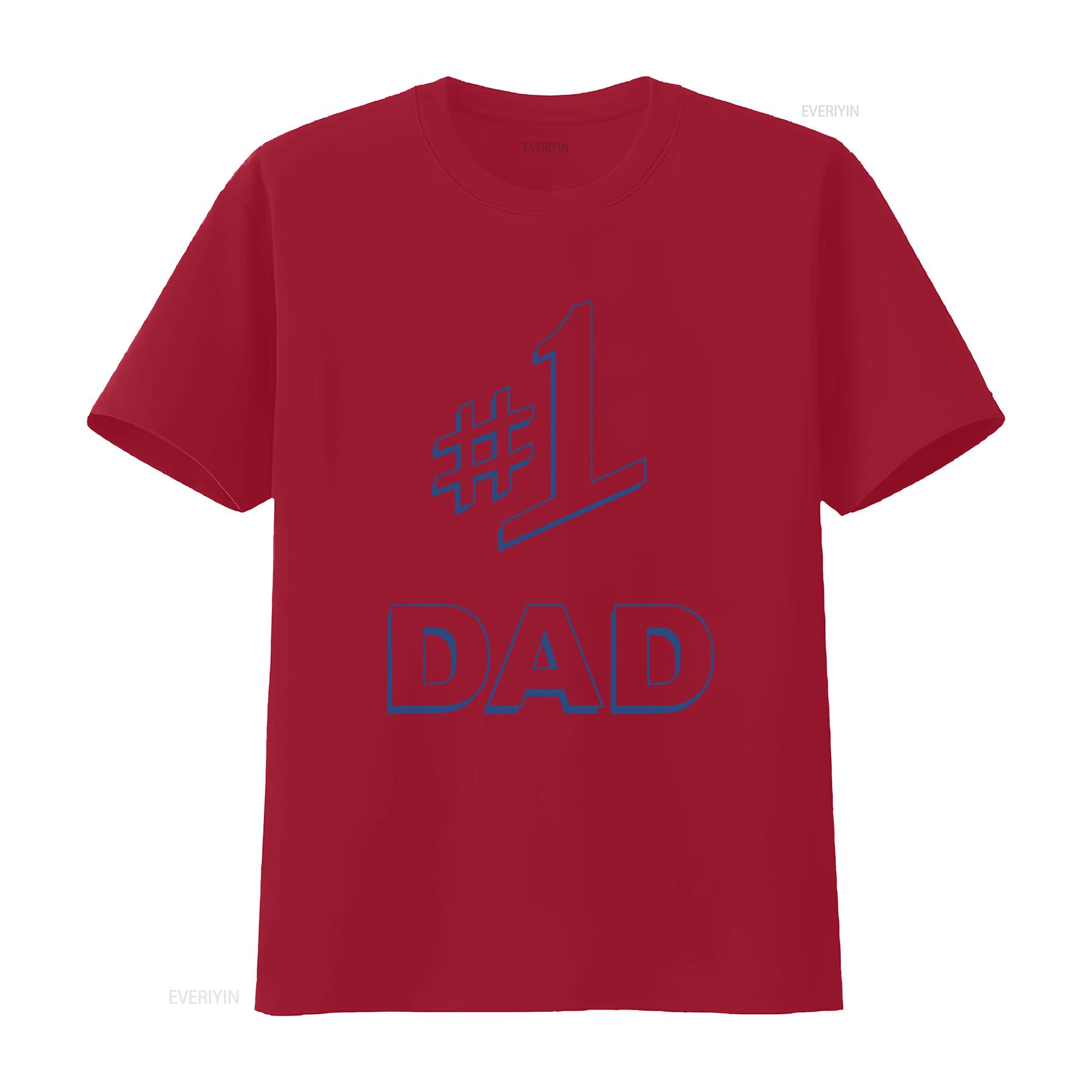 

Best Fathers Day 1 Dad T Shirt Perfect for Super Dads vintage Washed designer clothes Comfortable Stylish streetwear Unisex S