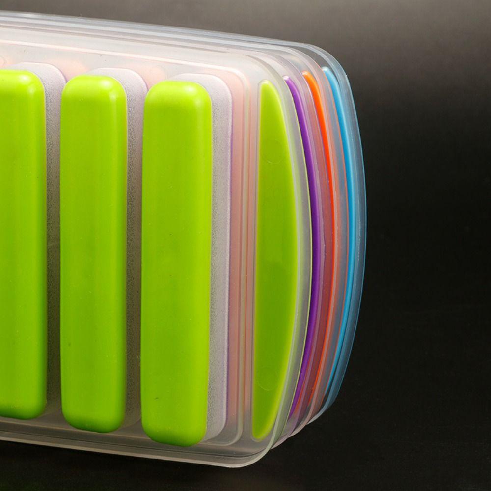 S víkem, zásobník na kostky ledu, nádoba na potraviny, výrobník ledu, opakovaně použitelný zásobník na ledové tyčinky, forma na kuchyňské příslušenství