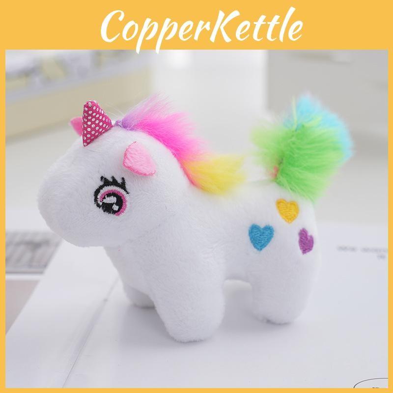Cartoon Theme Unicorn Plush Toy Backpack Pendant Cute Keyring Decoration Gift