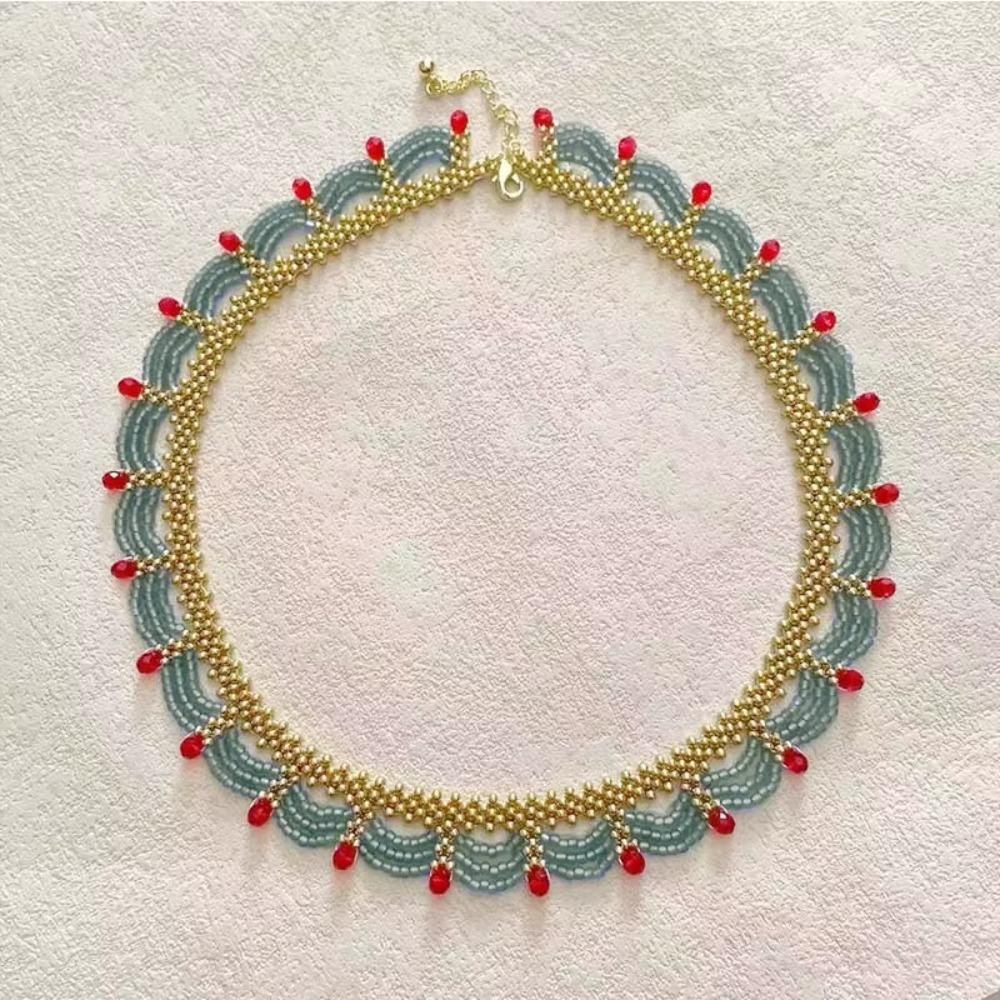 Hanfu Accessories Beads Necklace Ethnic Style Multi-layer Lace Necklace Chinese Style Choker  Girls