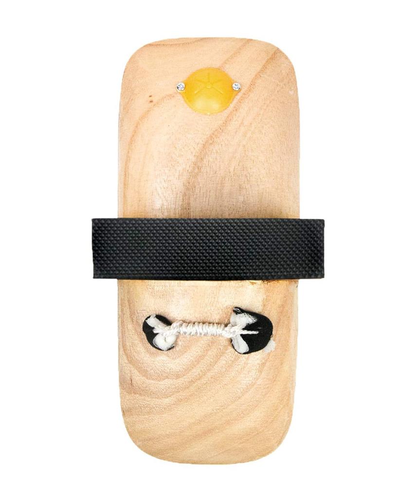 KYOETSU Geta Sandals with Single Black Paulownia and White Wood Men's Tooth, Strap, Base, (Size 27.0cm)