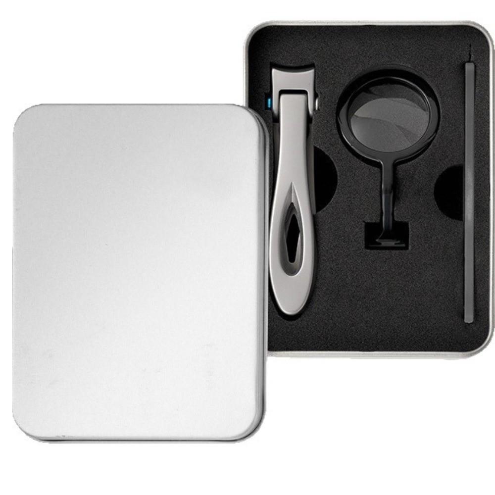 1Pc/Set Anti-splash Nail Clipper with Magnifying Glass Nail Clippers Cutter Trimmer  Trim Tools