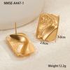 GEMCHIC Women's Stainless Steel Geometric Earrings Gold Silver Fashion Statement Studs