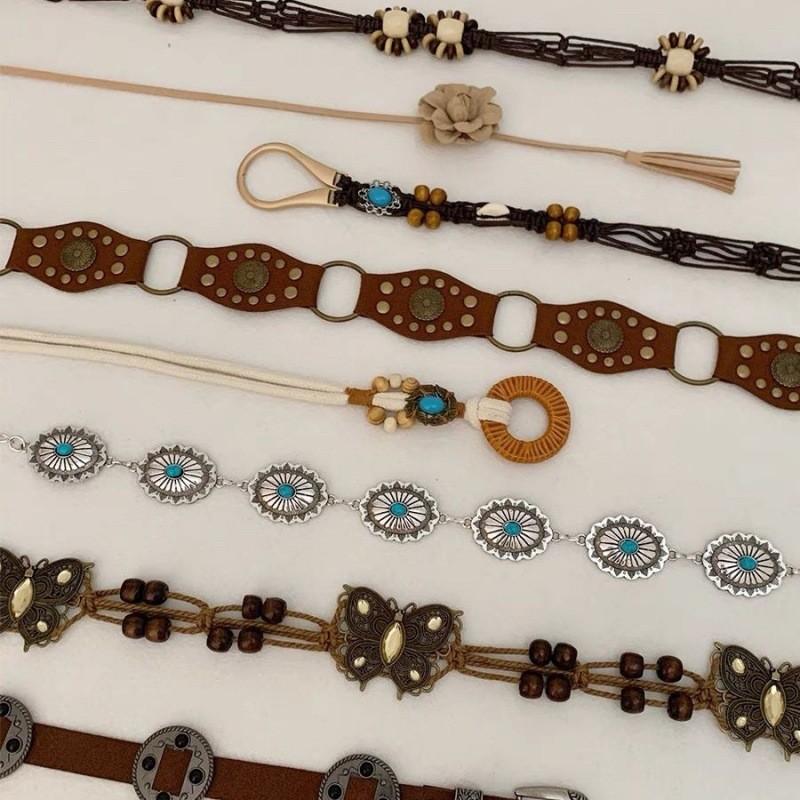 Fashionable Knot Vintage Design Waist Chain With Copper Coin Accents For A Touch Unique