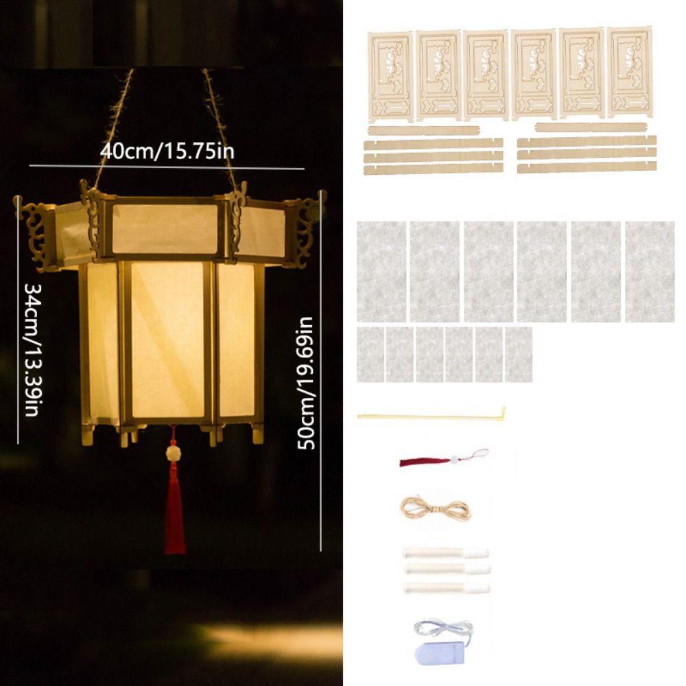 LED Light Mid-Autumn Festival Lantern Creative Art Lantern Portable Handmade Hanging Lamp  Festival