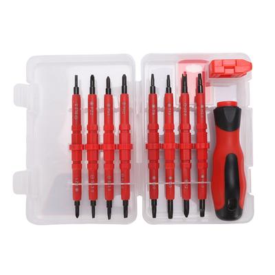 18 in 1 Elektriker Schraubendreher Set mit CRV Bits, Isolierte Schraubendreher, Rutschfester Griff, Aufbewahrungskoffer, Reparaturset