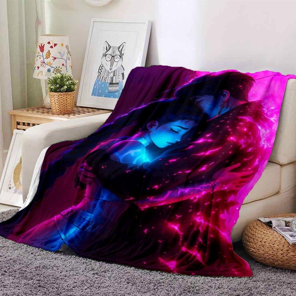 

1pc Hunter X Kopo group Themed Flannel Blanket Suitable for Bed, Home Decor, Graduation Gifts, Easter, Back to School, Christmas, All Season Use 80x120cm