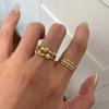 Light Luxury High-End Minimalist Inlaid Full Diamonds Winding Ring Irregular Charms Retro Style Rings For Women Jewelry Gift