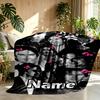 Custom Name Personalized Damon Salvatore Print Blanket, Home Decor, Bedroom, Sofa, Camping, Couch, Gifts for Birthday Christmas