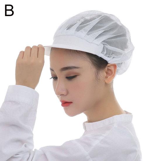 Unisex Dustproof Breathable Elastic Kitchen Chef Hat Cleaner Factory Work Cap