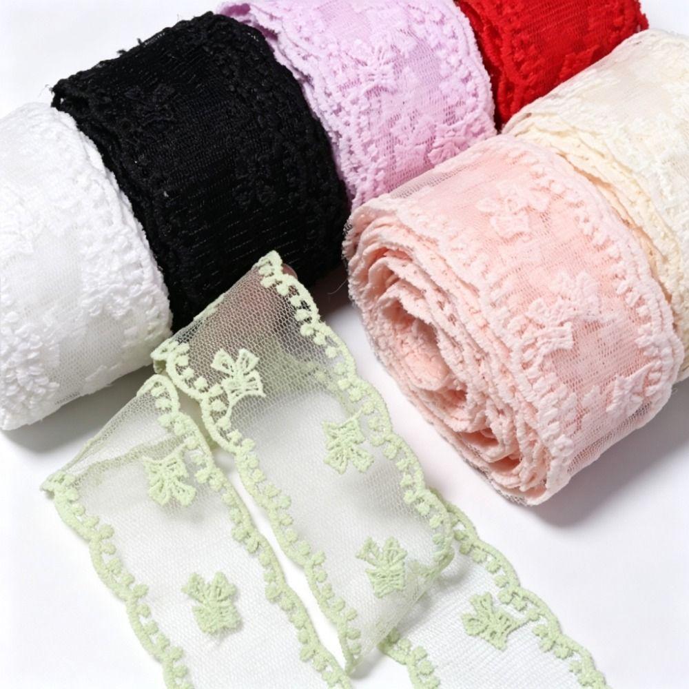 5Yards 4cm Width Lace Trim Ribbon 5 Yards Length Ribbon Trim Hollow Lace Ribbon Clothes Sewing