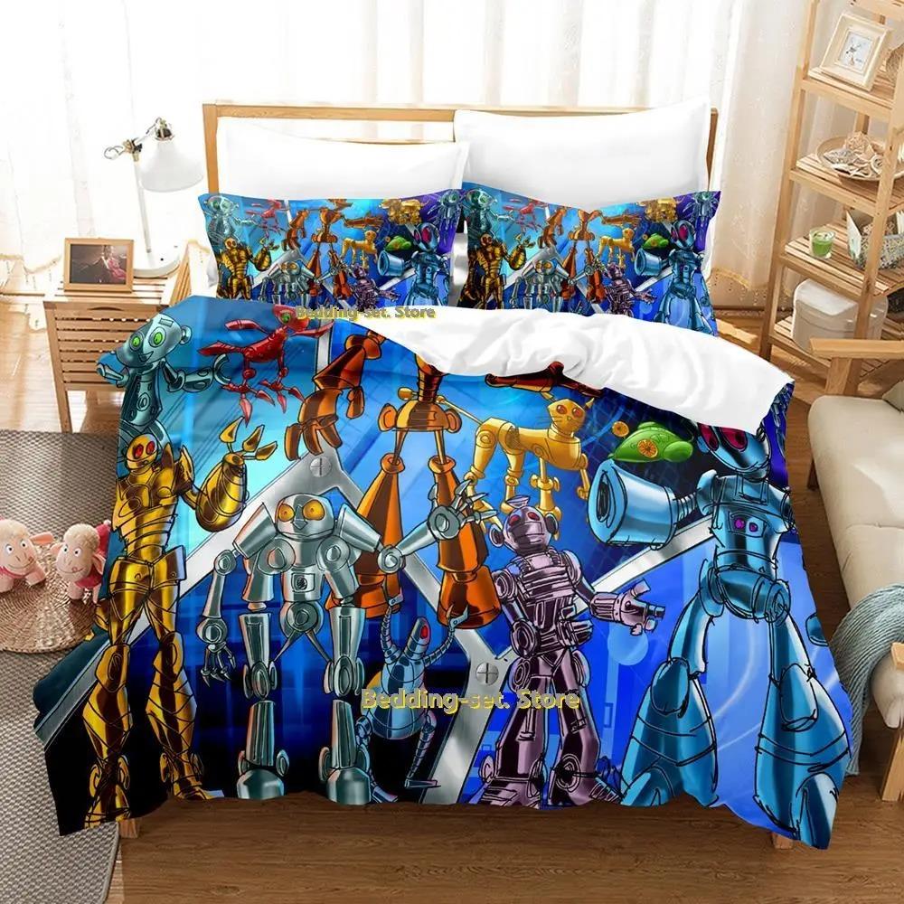Ny Sci Fi Robot Sängklädesset Enkel Twin Full Queen King Size Sängset Vuxen Barn Sovrum Påslakanset Anime parure de lit Säng