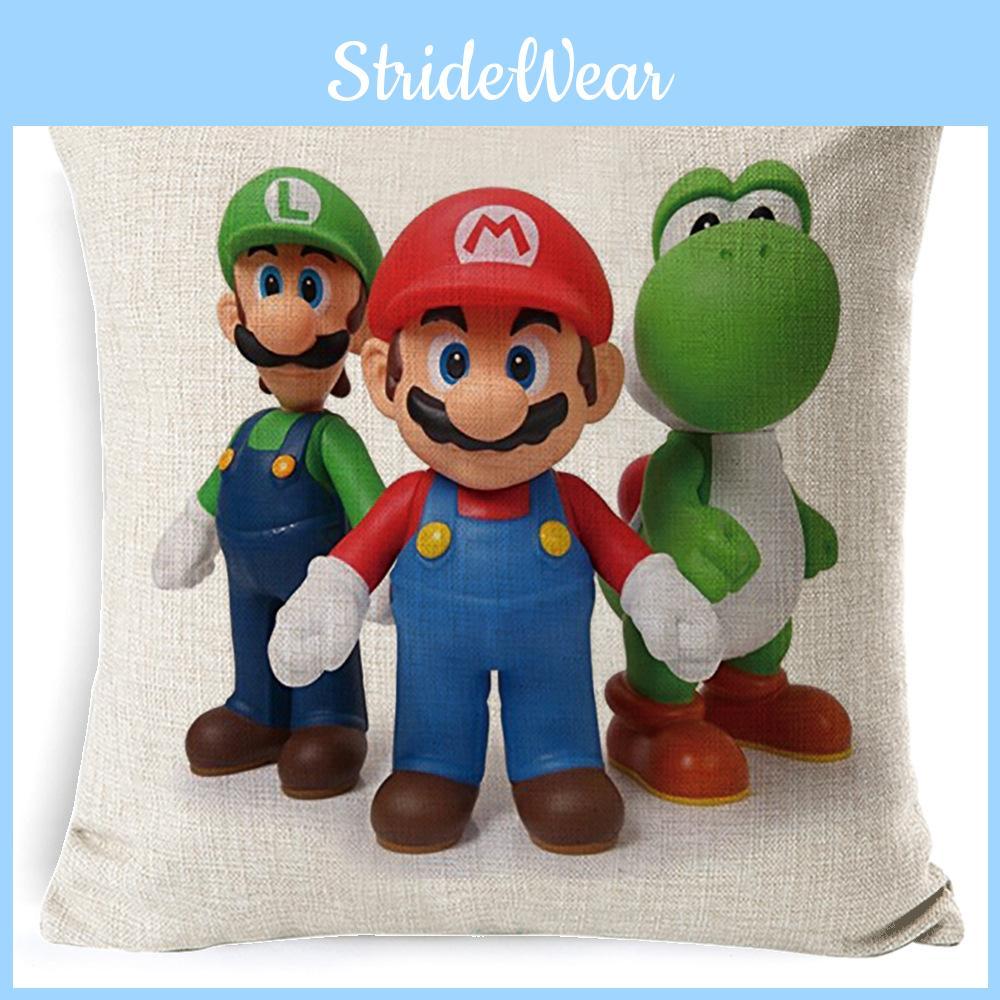 Super Bros Mario Pillow Cover Car Home Living Room Sofa Bedroom Cushion Cover