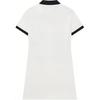 Fila Logo Print Casual Sports College Style Slim Elegant Breathable Polo Short Sleeve Dress Women Dresses Fresh-Milk-White F51W429301F-IV