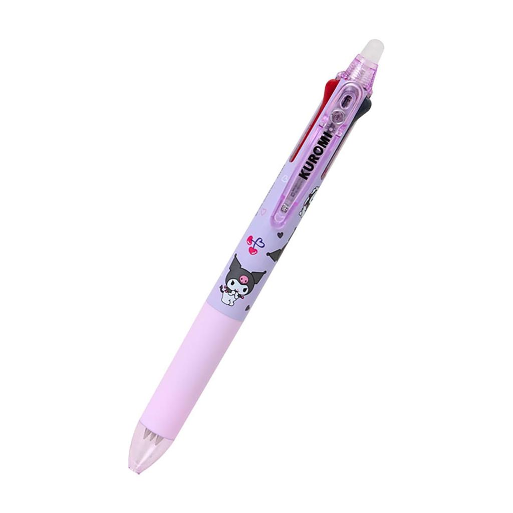 Sanrio FriXion Ball 3 Slim Kuromi Polycarbonate Ball Ink Pen 928003 Diameter 0.38mm Colors Black, Red, Blue, Knock-Type