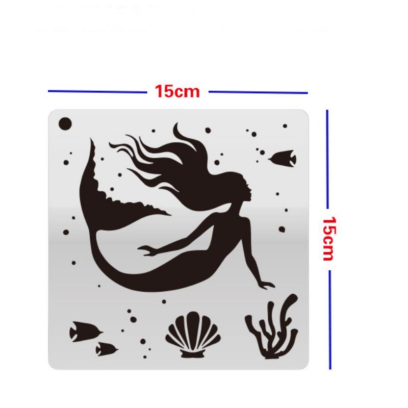 16 Sheets/set, Marine Creatures, Painting Templates, DIY Hand Drawn, Graffiti, Childlike Fun, Painting Tools, Plastic, Hollow Templates