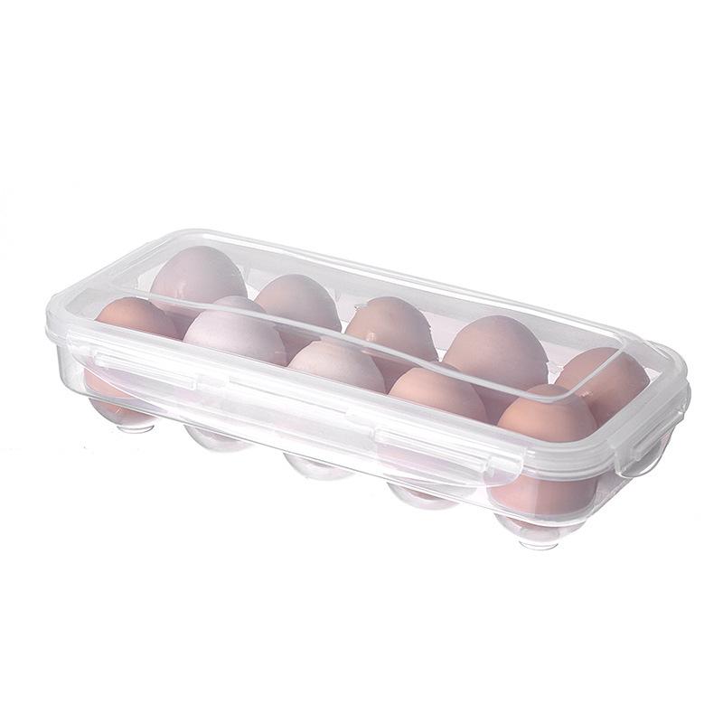 1 PC Egg Holder with Lid, Large Capacity Egg Storage Box, Stackable Plastic Egg Tray, Suitable for Kitchen Restaurant Refrigerator Storage