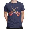 Two Red Guitar Funny 100 Cotton Tshirt Van Halen Tops Tees For Unisex