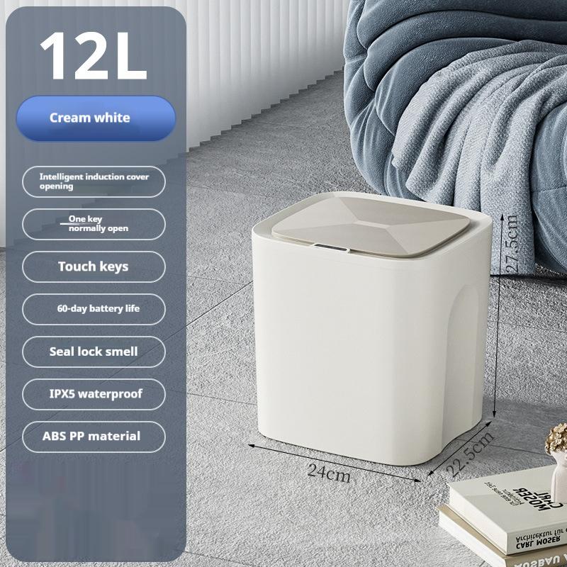 

Умное индукционное мусорное ведро Автоматическое для ванной туалета с крышкой Электрическое Узкая корзина для бумаги Сэндвич Спальня Туалетное ведро для туалетной бумаги Battery