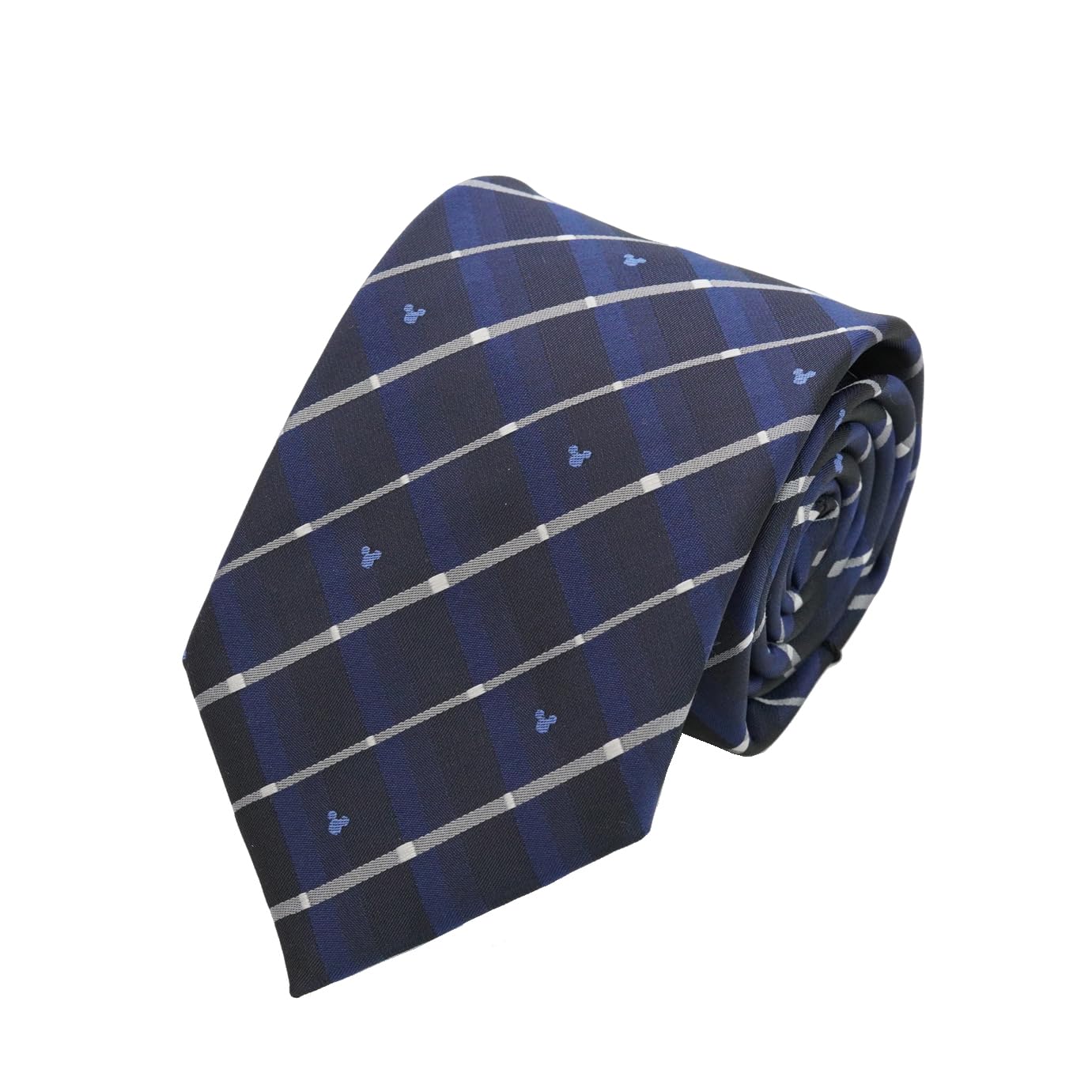 [Disney] Necktie (Three Circle Silhouette Gradient Check Pattern) Necktie D50037 Navy