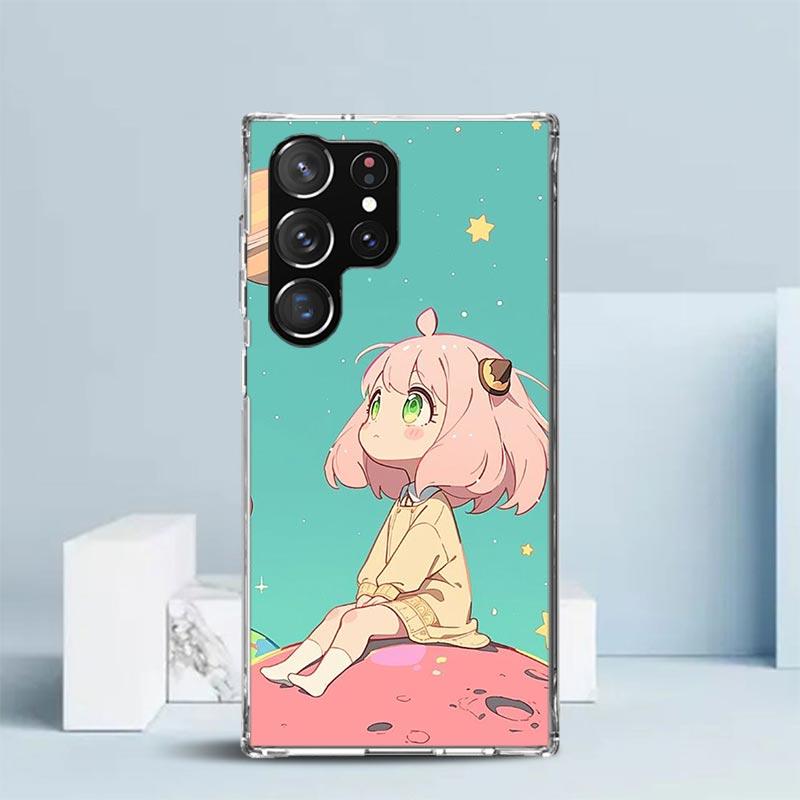 S-Spy Family Anya Soft Cover for Samsung Galaxy S25 Edge S26 S24 S23 Ultra Phone Case S22 S21 Plus S20 FE Print Pattern Shell Ga