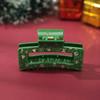 AWAYTR Christmas Pattern Hair Claws Acrylic Square Hair Clips Crab For Women Girl Gift Hair Accessories Festival Headwear