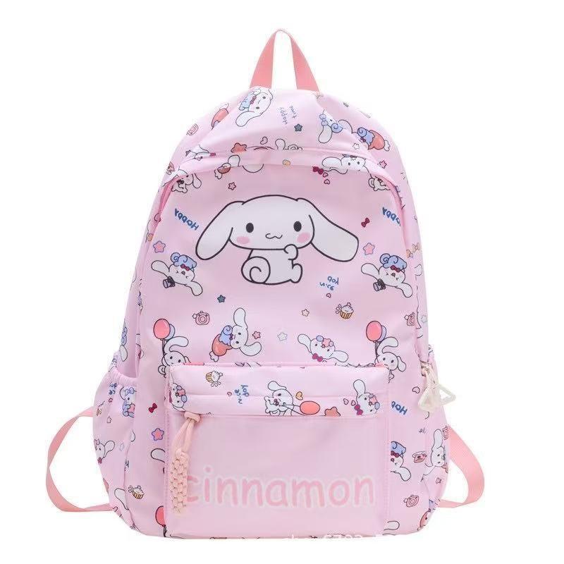 Hello Kitty Cartoon Backpack With Nylon Material For School Students And Commuters