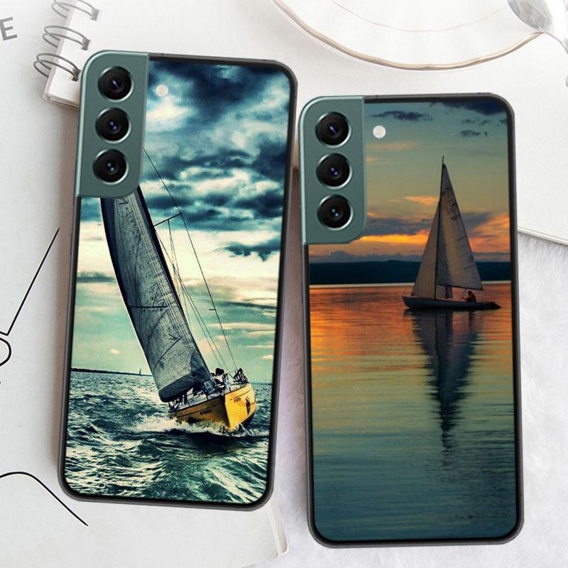 Sailing Boat Phone Case For Samsung A16 A26 A36 A56 Galaxy A02S A12 A52S A13 A23 A33 A53 A54 A34 A24 A14 A22 A32 A42 A72 Cover C