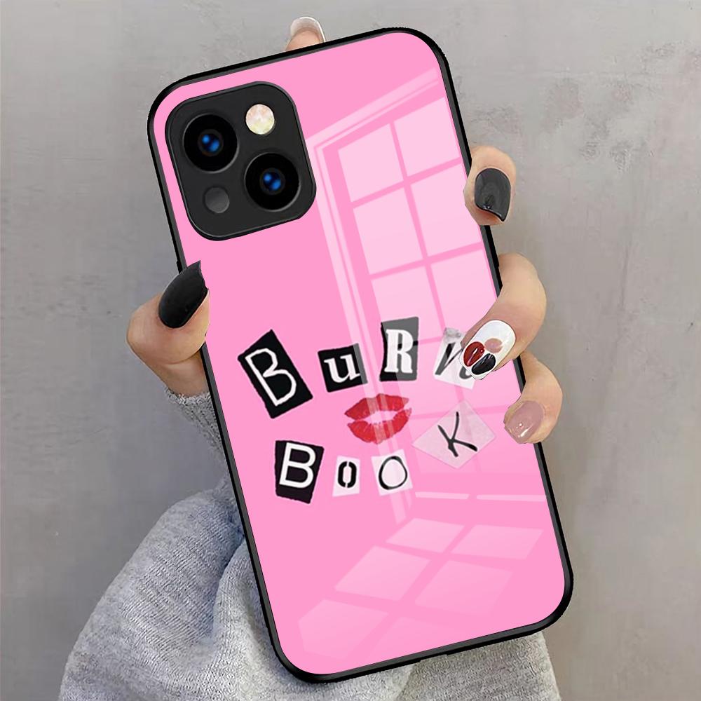 

M-mean Girls Burn Books Phone Case For IPhone 17 Pro Max 16 15 14 Pro Max 13 11 X Xs Xr 8 7Plus Glass Cover iPhone17 Pro