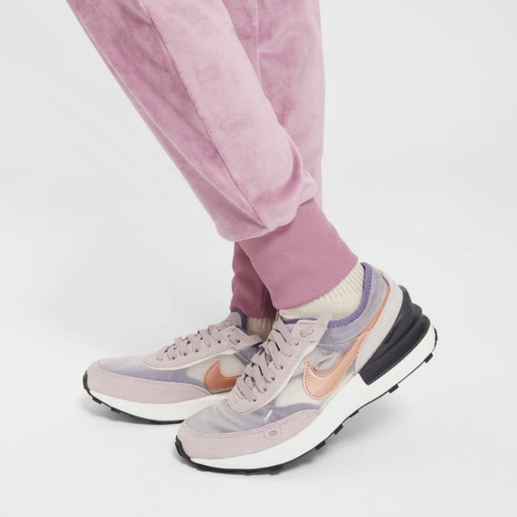Nike Sportswear Fashion Comfortable Soft Versatile Knitted Sweatpants Kids Bottoms Gray Purple Red FZ5589-523