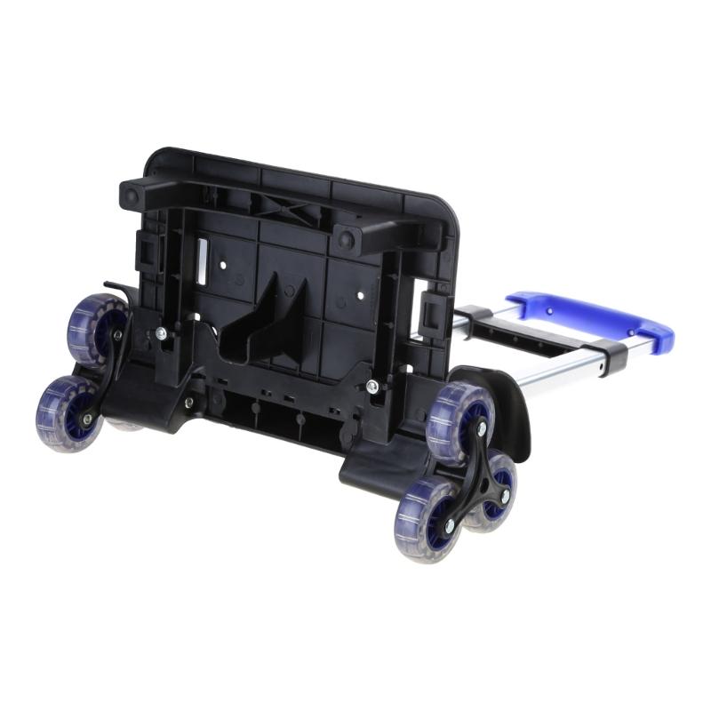 Aluminium Alloy Backpack Trolley with 6 Wheels Foldable Trolley Cart Wheeled Hand Truck for Luggage Backpack School Bags