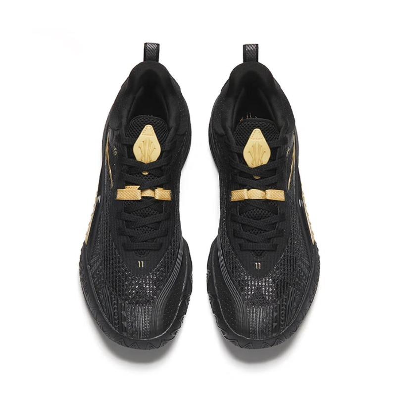 Anta Men KAI1TEAM Low-top Basketball Shoes Black Gold 112531622-4