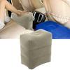 Inflatable Foot Rest Promote Blood Circulation Relieve Fatigue PVC Flocking Inflatable Footrest Cushion for Travel