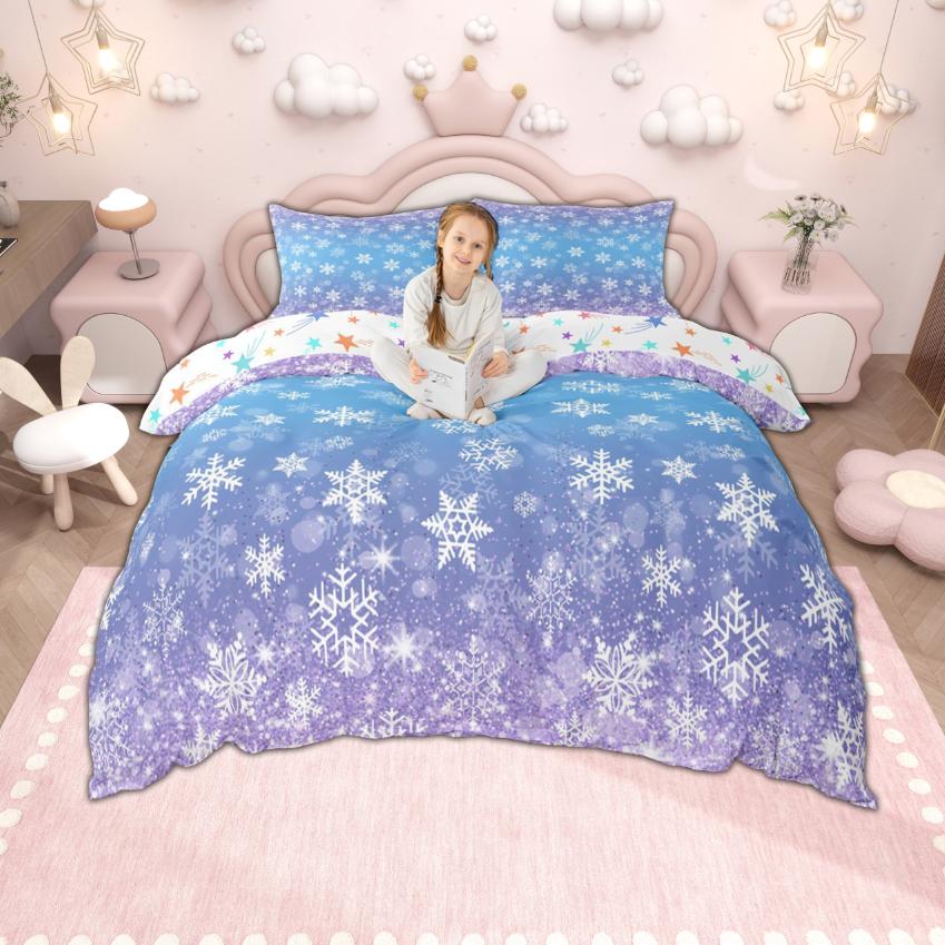 

Одеяло Homewish Милый Снеговик Для Детей С Новым Годом Снежинка Комплект Постельного Белья Рождественский Набор Санта Клауса Comforter (quilt)-EU Single(135*200cm)3pcs