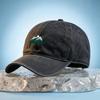 Snowy Mountain Range Washed Baseball Cap Unisex Dad Hat Outdoor Casual Wear