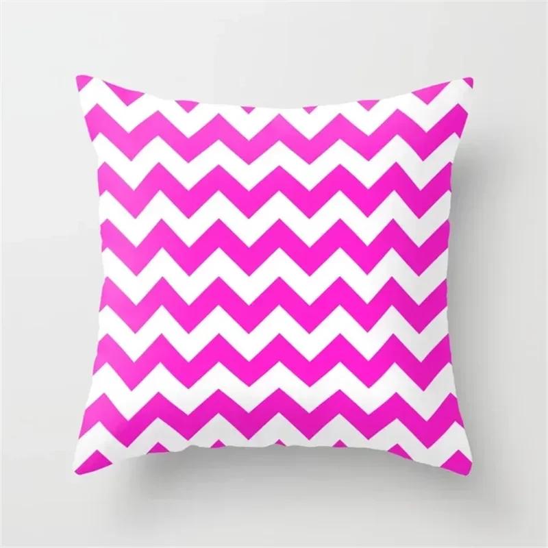 Abstract Geometric Striped Double-Sided Printed Pillow Cover Short Plush Suitable Living Rooms Bedrooms Sofa Throw Cushion Cover