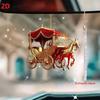 Christmas Creative Car Rearview Mirror Pendant Christmas Pendant Decor Acrylic Christmas Tree Carriage Home Flat Decoration P1X2