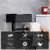 Black Stainless Steel Toilet Paper Holder with Wipes Dispenser ,Mobile Phone Rack for Bathroom with