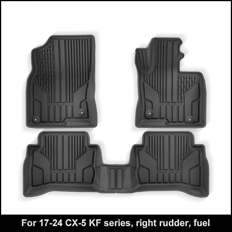Custom-Fit TPE Floor Mats: Waterproof & Dirt-Resistant for 2017-2024 Mazda CX-5 KF Series