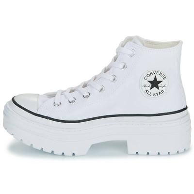 Chuck Taylor All Star Lugged Heel Platform High White Black Women Sneakers Egret A10364C