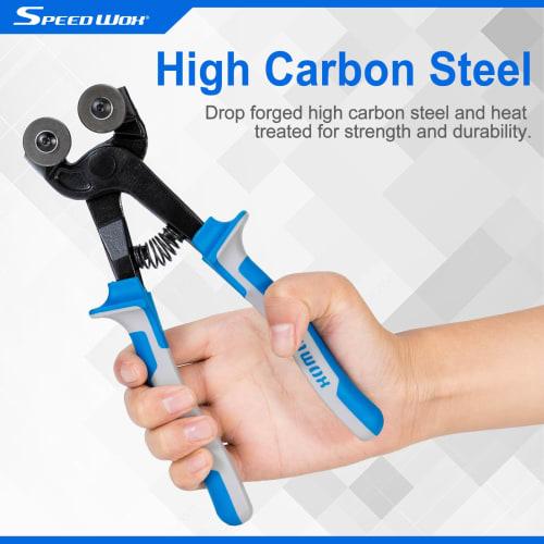 SPEEDWOX Roller-Type Tile Nippers with Premium Carbide Tips for Cutting Mosaics, Glass Cutter, Tile Cutter, Stained Glass, and More, Professional Tool